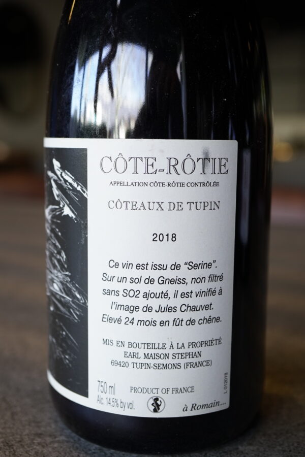 Côte Rotie coteaux de Tupin Jean Michel Stephan 2018 – Image 2